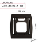 Support grillage rigide & palissade noir mat sablé ral 9005ms