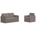 vidaXL Ensemble de Canapés 2 pc Taupe tissu