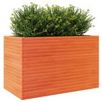 vidaXL Jardinière cire marron 110x60x68 5 cm bois de pin massif
