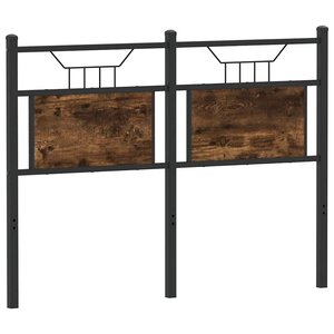 vidaXL Tête de lit de remplacement chêne fumé 120 cm bois d'ingénierie et acier