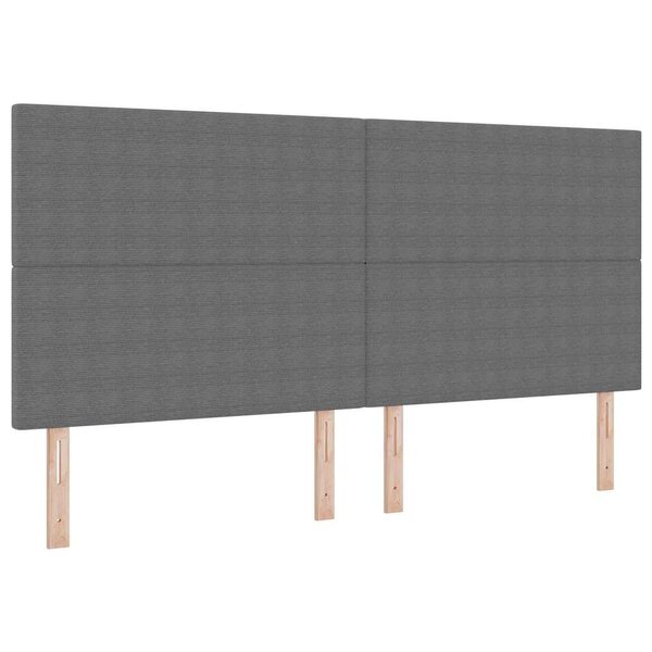 vidaXL Tête de lit Gris clair 200 cm Tissu en velours côtelé