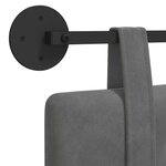 vidaXL Tête de lit suspendue Gris foncé Velours