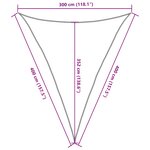 vidaXL Voile d'ombrage 160 g/m² Rouge 3x4x4 m PEHD