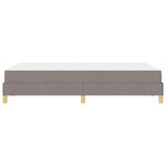 vidaXL Lit à ressorts avec matelas Taupe 120 x 190 cm tissu