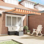 vidaXL Auvent Rétractable Jaune et Orange 350 x 250 cm