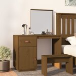 vidaXL Coiffeuse Marron miel 95x50x134 cm Bois de pin massif