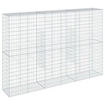 vidaXL Panier gabion avec couvercle 300x50x200 cm fer galvanisé