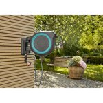 GARDENA Dévidoir automatique mural RollUp L 30 m liseret blanc