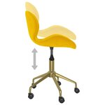 vidaXL Chaise pivotante de salle à manger Jaune moutarde Velours