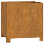 vidaXL Jardinière avec pieds Rouillé 42x40x43 cm Acier corten