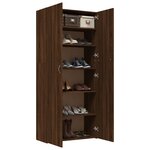 vidaXL Armoire à chaussures Chêne marron 80x35 5x180cm Bois ingénierie