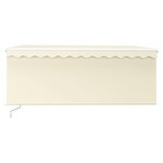 vidaXL Auvent rétractable manuel avec store et LED 3 5x2 5 m Crème