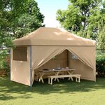 vidaXL Tente de fête Beige 279 x 410 x 315 cm Tissu Oxford