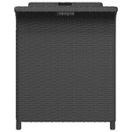 vidaXL Banc de jardin avec coussin noir 116x46x57 cm résine tressée