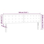 vidaXL Tête de lit à LED Crème 180x5x78/88 cm Similicuir