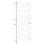 vidaXL Casier à bouteilles pour 96 bouteilles Blanc Métal