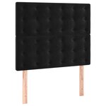 vidaXL Sommier à lattes de lit et matelas Noir 80x200 cm Velours