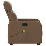 vidaXL Fauteuil de massage inclinable Marron Tissu