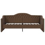 vidaXL Lit avec matelas et éclairage USB Marron foncé Tissu 90x200 cm