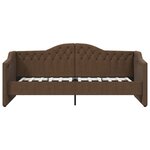 vidaXL Lit avec matelas et éclairage USB Marron foncé Tissu 90x200 cm