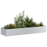 vidaXL Jardinière 280x80x40 cm acier galvanisé