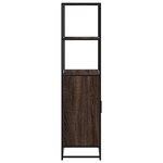 vidaXL Buffet haut chêne marron 68x35x139 cm bois d'ingénierie métal