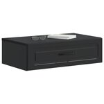 vidaXL Table d'appoint murale Noir 59 x 34 5 x 17 cm Bois d'ingénierie