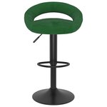 Vidaxl tabourets de bar 2 pcs vert foncé velours