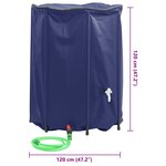 vidaXL Réservoir d'eau avec robinet pliable 1350 L PVC