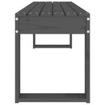 vidaXL Banc de jardin gris 110x38x45 cm bois massif de pin