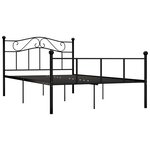 vidaXL Cadre de lit sans matelas noir métal 140x200 cm