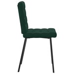 vidaXL Chaises à manger lot de 4 Vert foncé Velours
