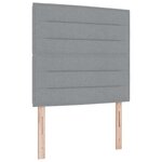 vidaXL Lit à ressorts avec matelas gris clair 100x200 cm en tissu