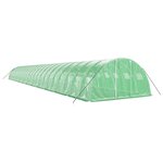 vidaXL Serre avec cadre en acier vert 96 m² 24x4x2 m