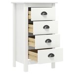 vidaXL Buffet Hill Blanc 46x35x80 cm Bois de pin solide