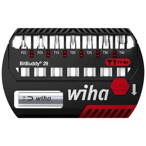 Wiha ensemble d'embouts ty pozidriv torx 8 pièces bitbuddy 29 mm