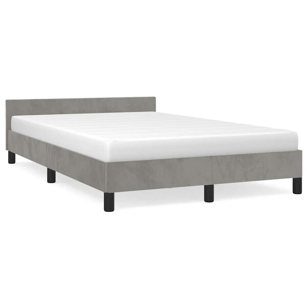 vidaXL Cadre de lit sans matelas gris clair 120x200 cm velours