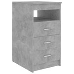 vidaXL Bureau Gris béton 140x50x76 cm Bois d’ingénierie