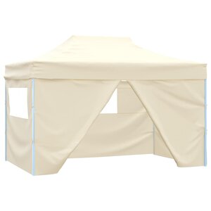 vidaXL Tente de fête 291 x 431 x 315 cm Crème Tissu Oxford