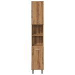 vidaXL Armoire de salle de bain chêne artisanal 30x30x179 cm