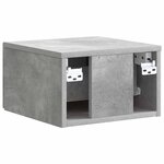 vidaXL Cabinet de chevet mural Gris béton 33 x 34 5 x 20 cm