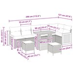 vidaXL Ensemble de canapé de jardin avec coussin 11 Pièces Noir polyrotin