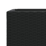 vidaXL Jardinières d'extérieur 3 Pièces noir résine tressée