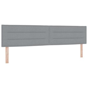 vidaXL Tête de lit avec tête de lit Gris clair 200 cm Cuir synthétique