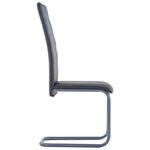 vidaXL Chaises à manger cantilever lot de 6 gris similicuir