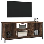 vidaXL Meuble TV chêne fumé 102x35x45 cm bois d'ingénierie