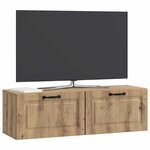 vidaXL Meuble TV mural 98 x 31 x 30 cm Chêne artisanal