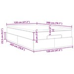 vidaXL Cadre de lit ottoman avec matelas rose 120x200 cm velours