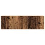vidaXL Meuble TV mural vieux bois 100x30x30 cm bois d'ingénierie