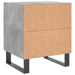 vidaXL Tables de chevet 2Pièces gris béton 40x35x47 5cm bois d’ingénierie